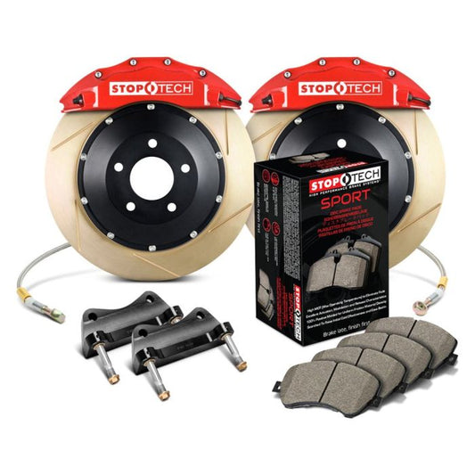StopTech 83.186.6800.73 Sport Big Brake Kit - Front - 380x32mm Slotted & Zinc Coated - ST-60 Red