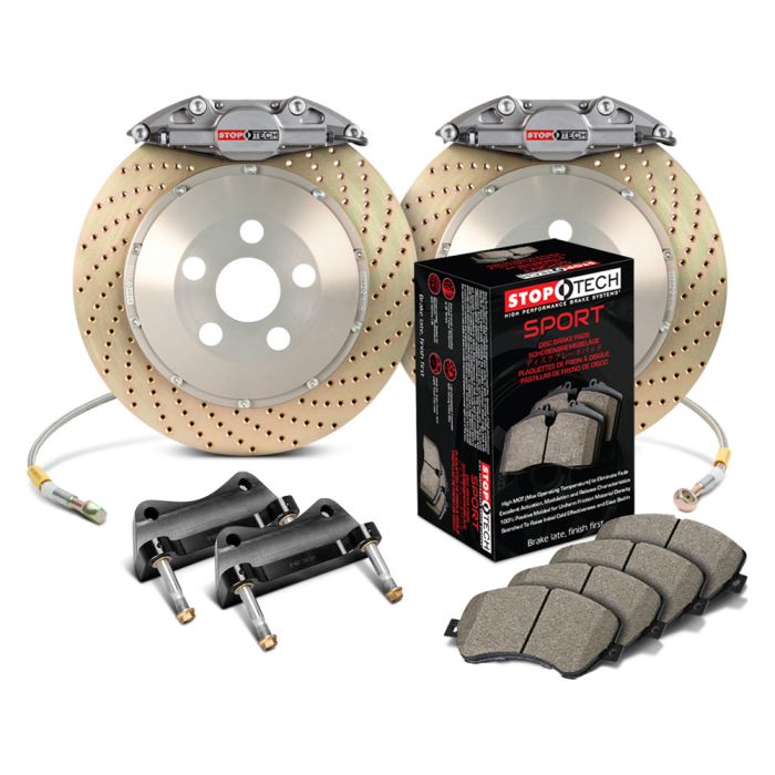StopTech 83.842.002G.R4 Trophy Sport Big Brake Kit - Rear - 345x28mm Drilled & Zinc Coated - STR-22 Anodized