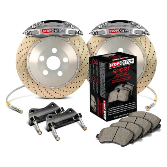 StopTech 83.154.004G.R4 Trophy Sport Big Brake Kit - Rear - 345x28mm Drilled & Zinc Coated - STR-40 Anodized
