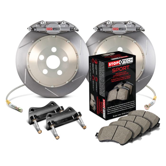 StopTech 83.842.002G.R1 Trophy Sport Big Brake Kit - Rear - 345x28mm Slotted - STR-22 Anodized