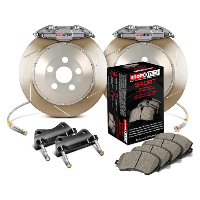 StopTech 83.645.0027.R3 Trophy Sport Big Brake Kit - Rear - 355x32mm Slotted & Zinc Coated - STR-22 Anodized