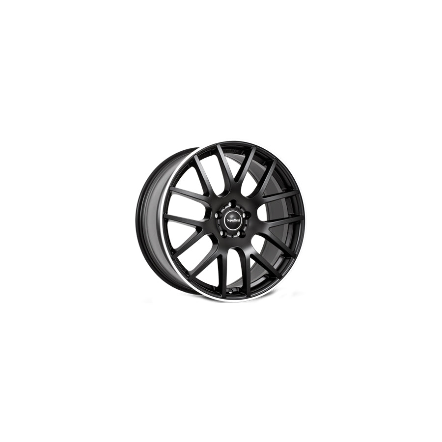 SuperMetal Trident 9x20 ET45 52001 Satin Black Rim Polished Wheel