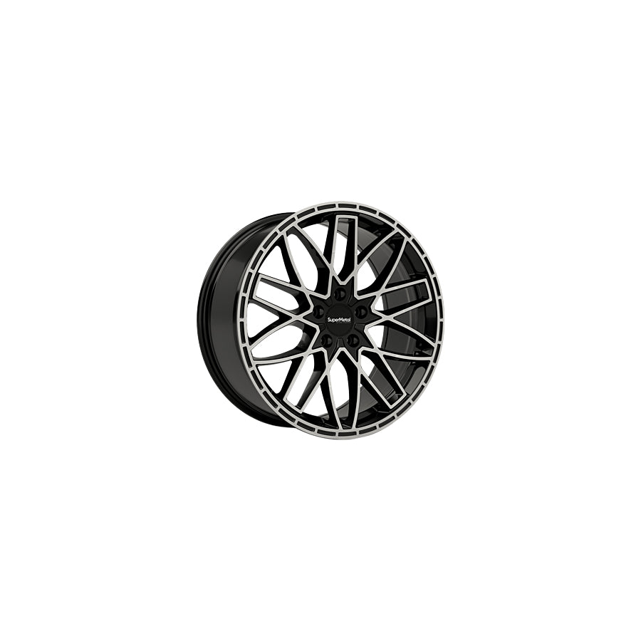 SuperMetal Vane 8x20 ET55 57122 Gloss Black Polish Wheel