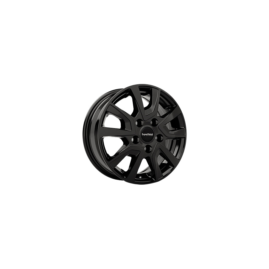 SuperMetal Vault 6x16 ET68 44113 Gloss Black Wheel