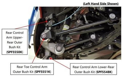 SuperPro SPF5548K Mazda MX5 ND Rear Control Arm Lower-Rear Outer Bush Kit