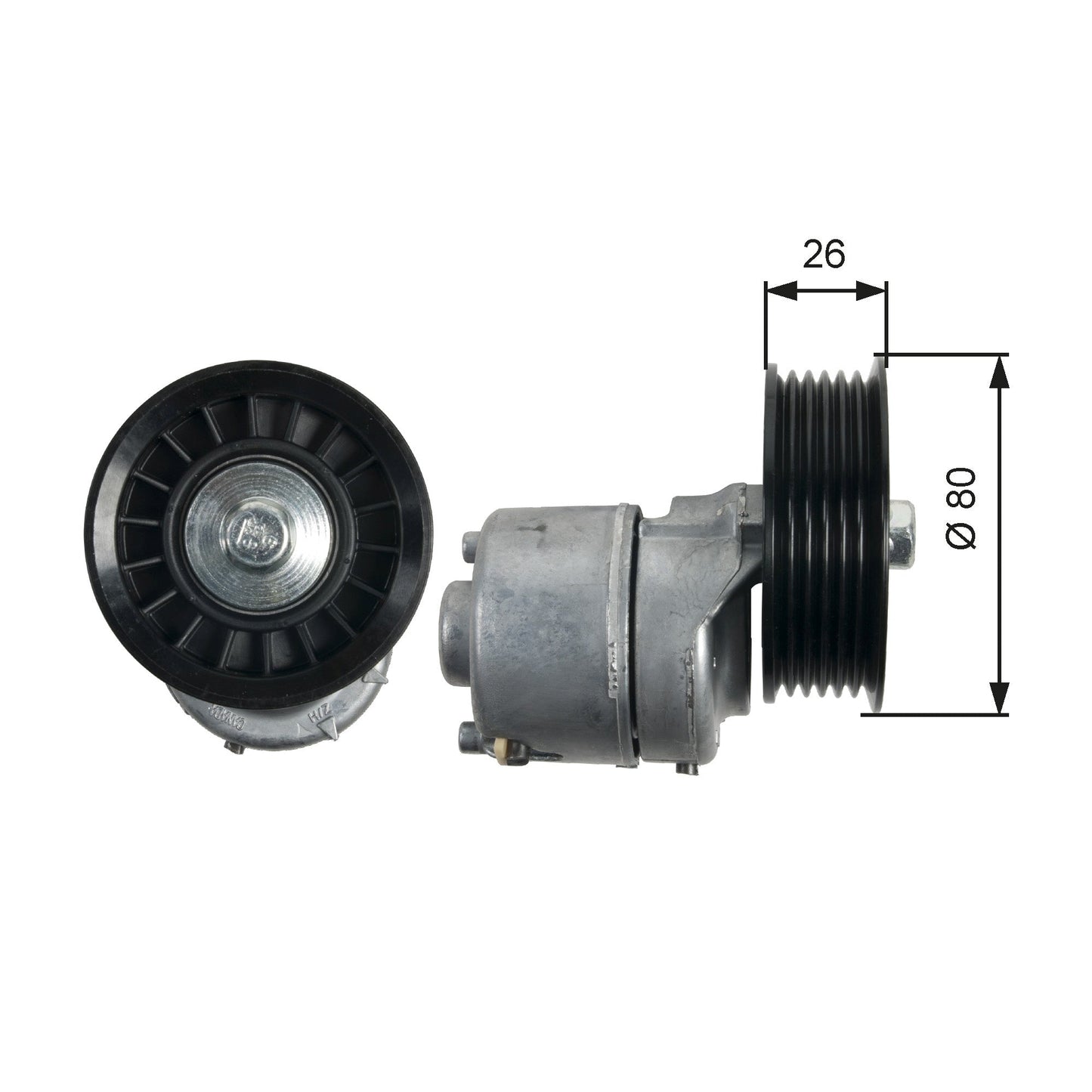 GATES GATT39222 V-Ribbed Belt Tensioner Pulley