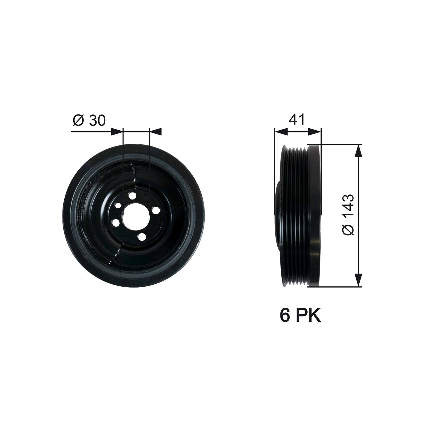 GATES GATTVD1031 Crankshaft Belt Pulley