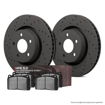 Hawk Performance HKC4842.227B Brake Kit - HPS 5.0 Pads & Talon Slotted & Drilled Discs Rear