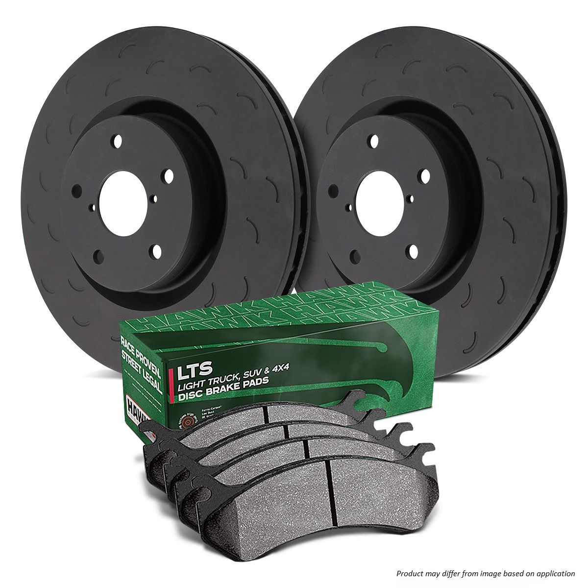 Hawk Performance HKS4335.302Y Brake Kit - LTS Pads & Talon Slotted Discs Front