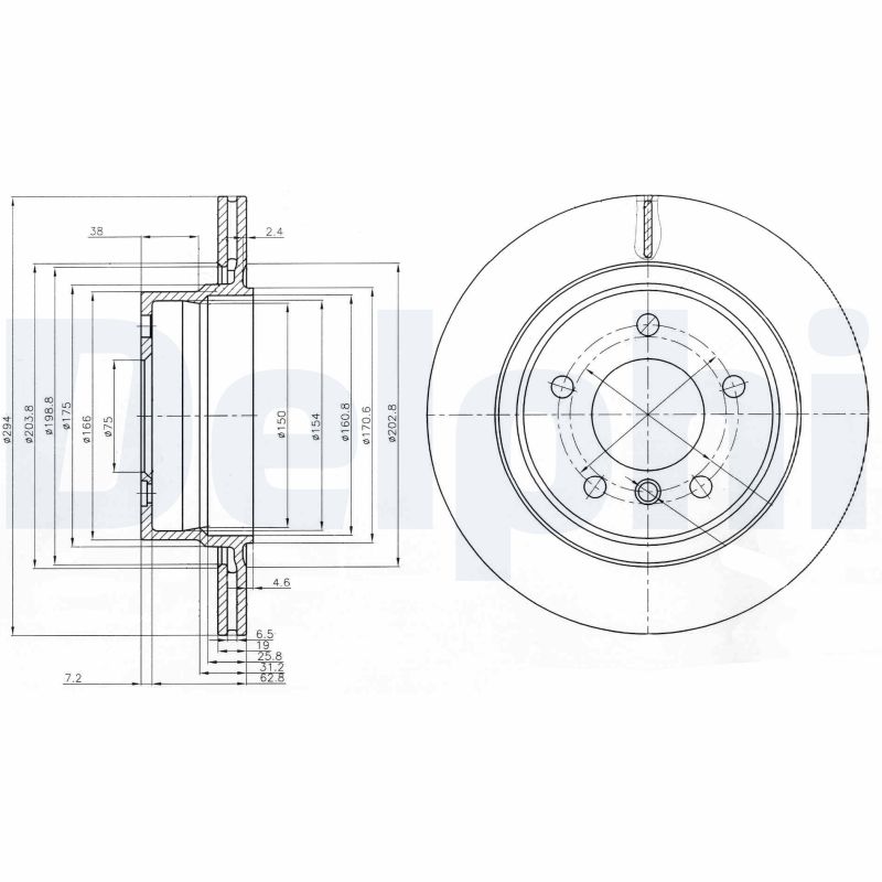 DELPHI BG3947 Brake Disc .