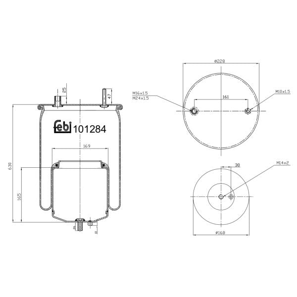 FEBI FE101284 Air Suspension Bellow