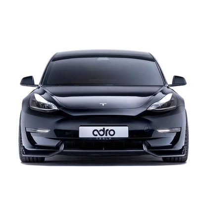 Adro A15A10-1202 Tesla Model 3 Carbon Fibre V2 Front Splitter (2017+)