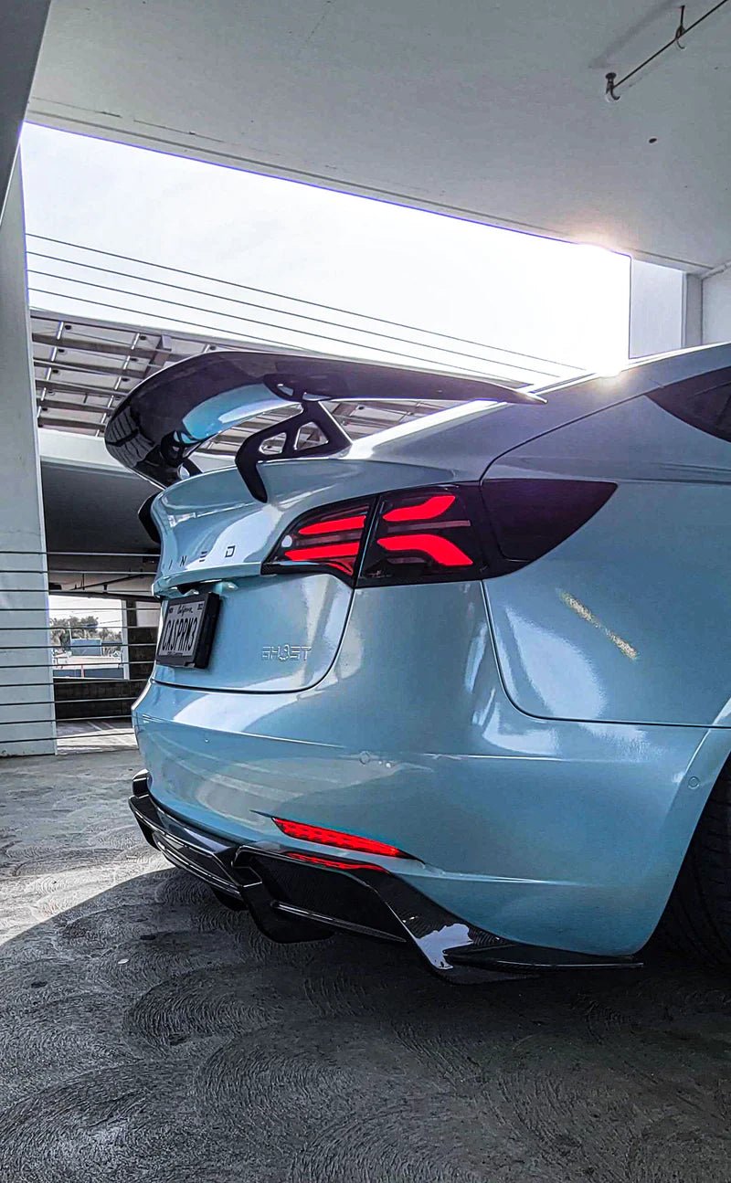 Adro A15A10-1503 Tesla Model 3 Pre-Preg Carbon Fibre AT-S Swan Neck Rear Wing (2017+)