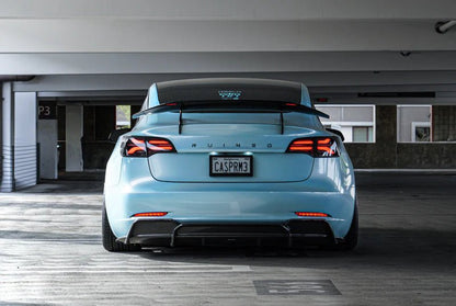Adro A15A10-1503 Tesla Model 3 Pre-Preg Carbon Fibre AT-S Swan Neck Rear Wing (2017+)