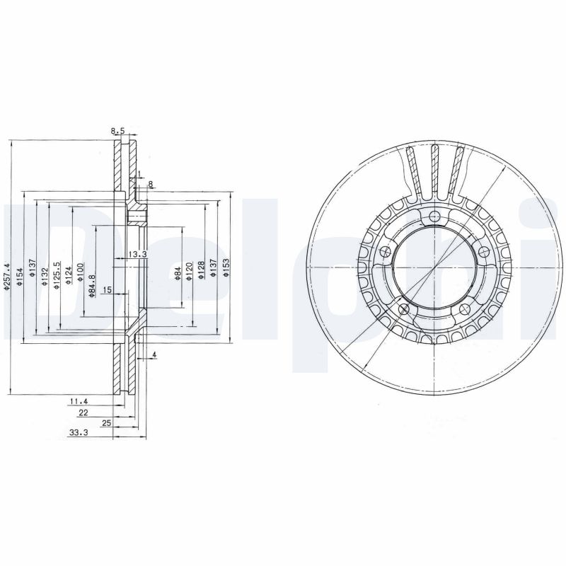 DELPHI BG4036 Brake Disc .