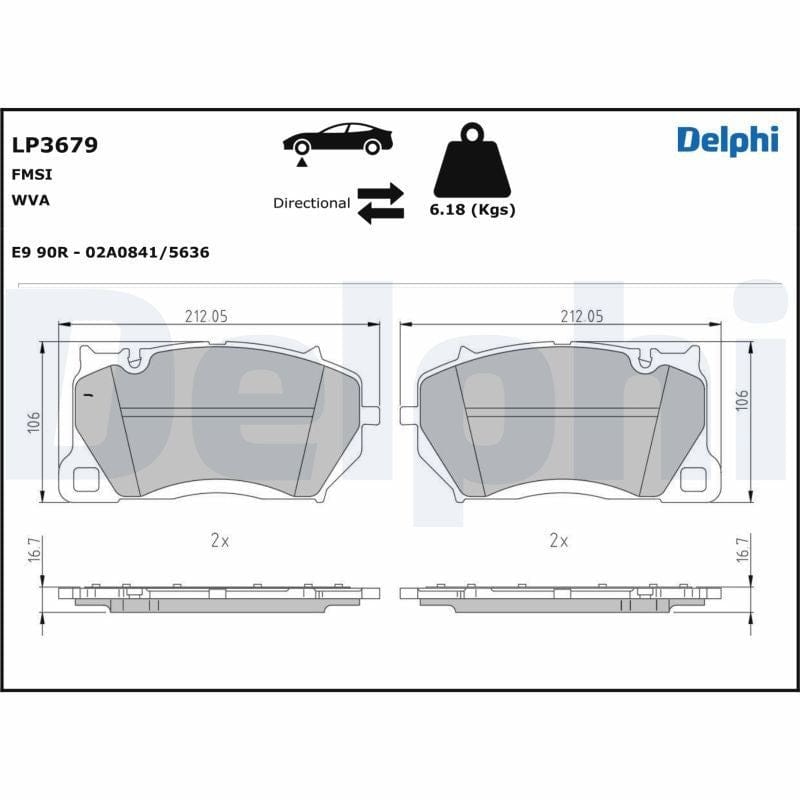 Delphi LP3679 Brake Pad Set