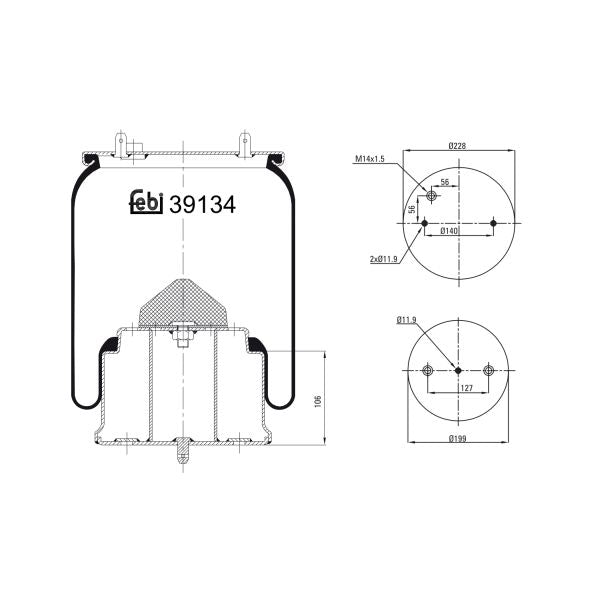 FEBI FE39134 Air Suspension Bellow