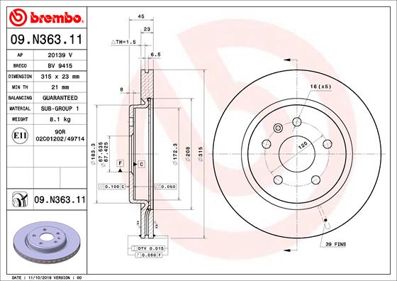TOURMAX BCF-116 Disc Brake Caliper Repair Kit