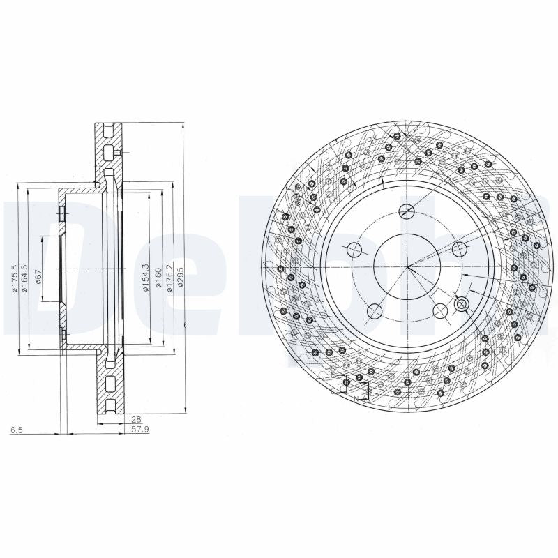 DELPHI BG4142C Brake Disc .