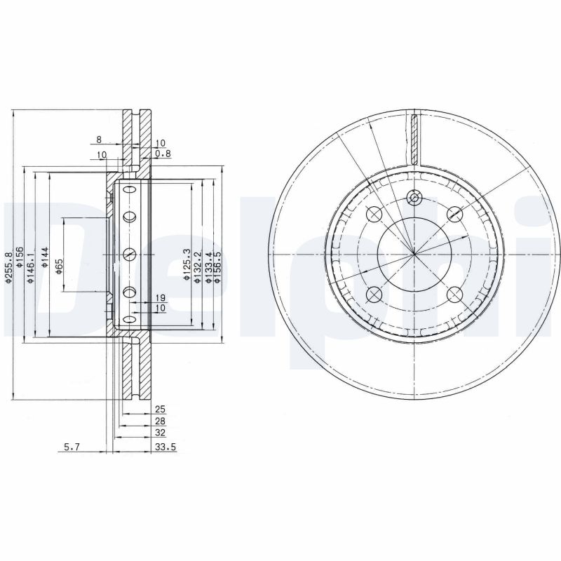 DELPHI BG3694 Brake Disc .