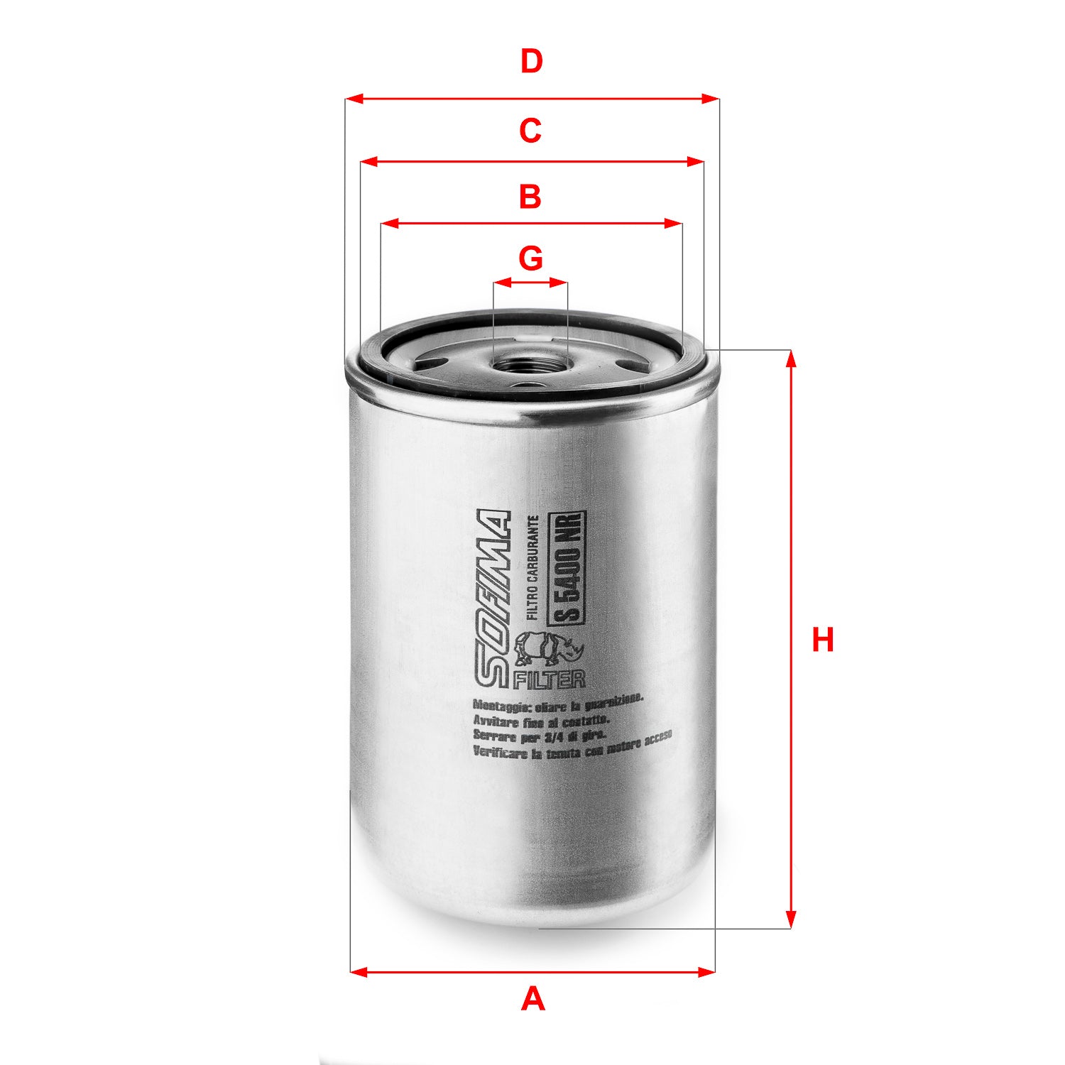 SOFIMA S5400NR Fuel Filter