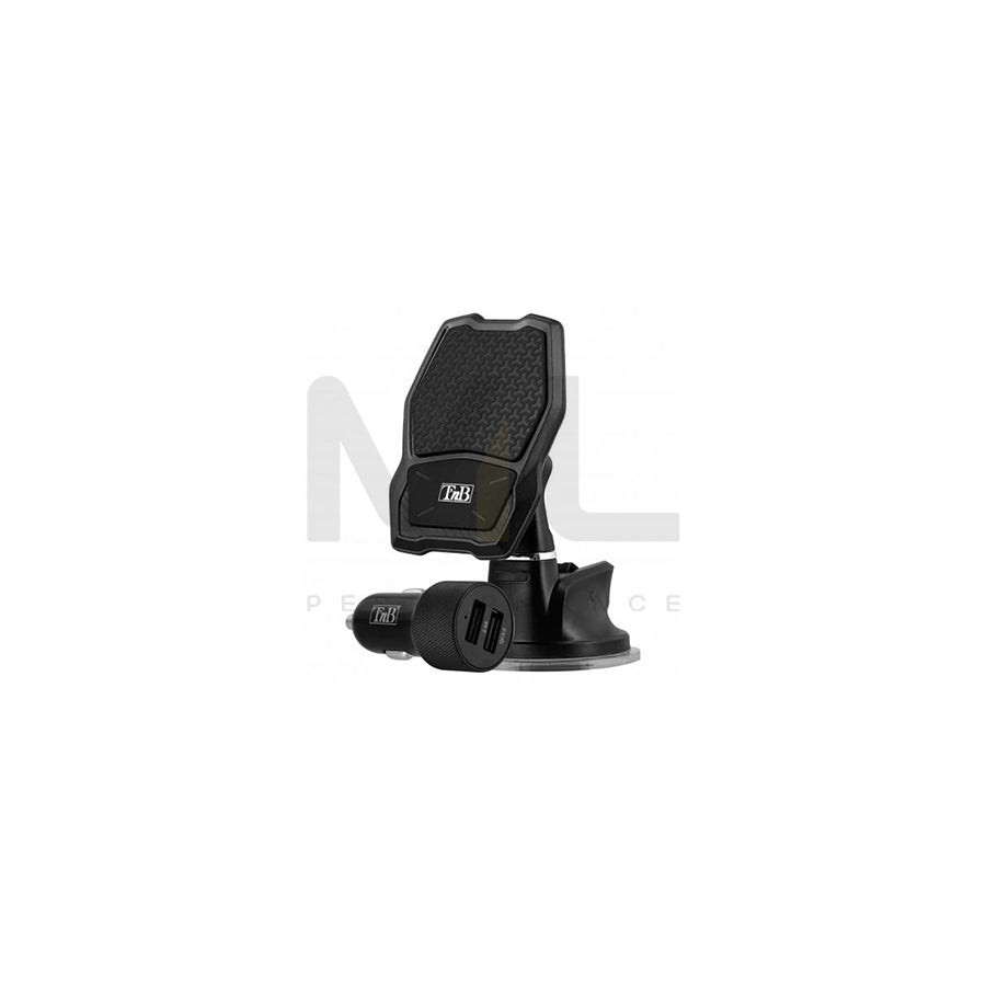 TnB CHCARMAG1V2 8100 Car phone holder with ball joint, with wireless charger, cigarette lighter, dashboard, Magnetic, with USB cable, universal 360°