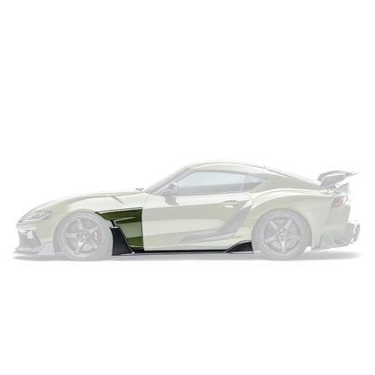 Adro A18A20-1402 Toyota GR Supra A90 MK5 Carbon Fibre Integrated Fender Panel Side Skirts V2 (2019+)