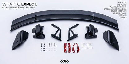 Adro A18A20-1501 Toyota GR Supra A90 MK5 Pre-Preg Carbon Fibre Swan Neck AT-R2 Rear Wing (2019+)