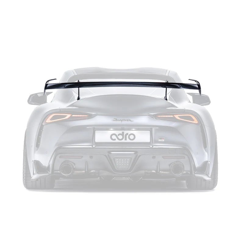 Adro A18A20-1501 Toyota GR Supra A90 MK5 Pre-Preg Carbon Fibre Swan Neck AT-R2 Rear Wing (2019+)