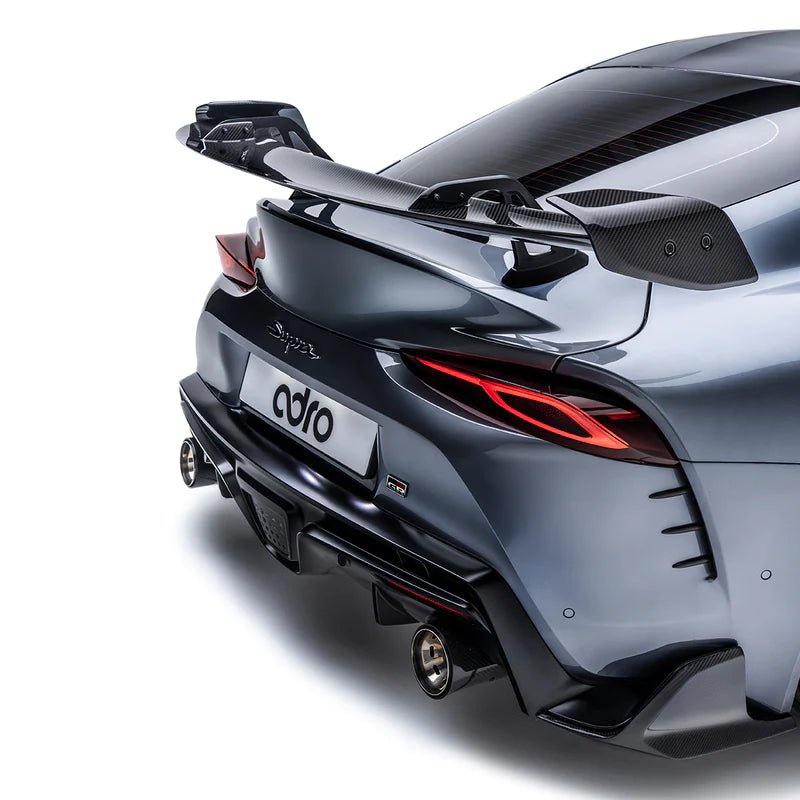Adro A18A20-1501 Toyota GR Supra A90 MK5 Pre-Preg Carbon Fibre Swan Neck AT-R2 Rear Wing (2019+)