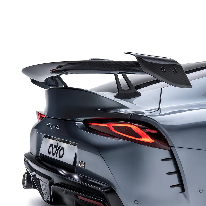 Adro A18A20-1501 Toyota GR Supra A90 MK5 Pre-Preg Carbon Fibre Swan Neck AT-R2 Rear Wing (2019+)
