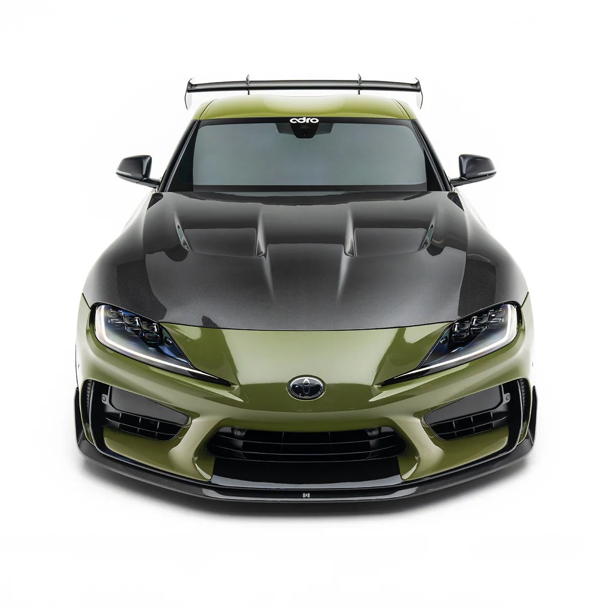 Adro A18A20-1504 Toyota GR Supra MK5 Pre-Preg Carbon Fibre AT-P1 Swan Neck Rear Wing (2019+)