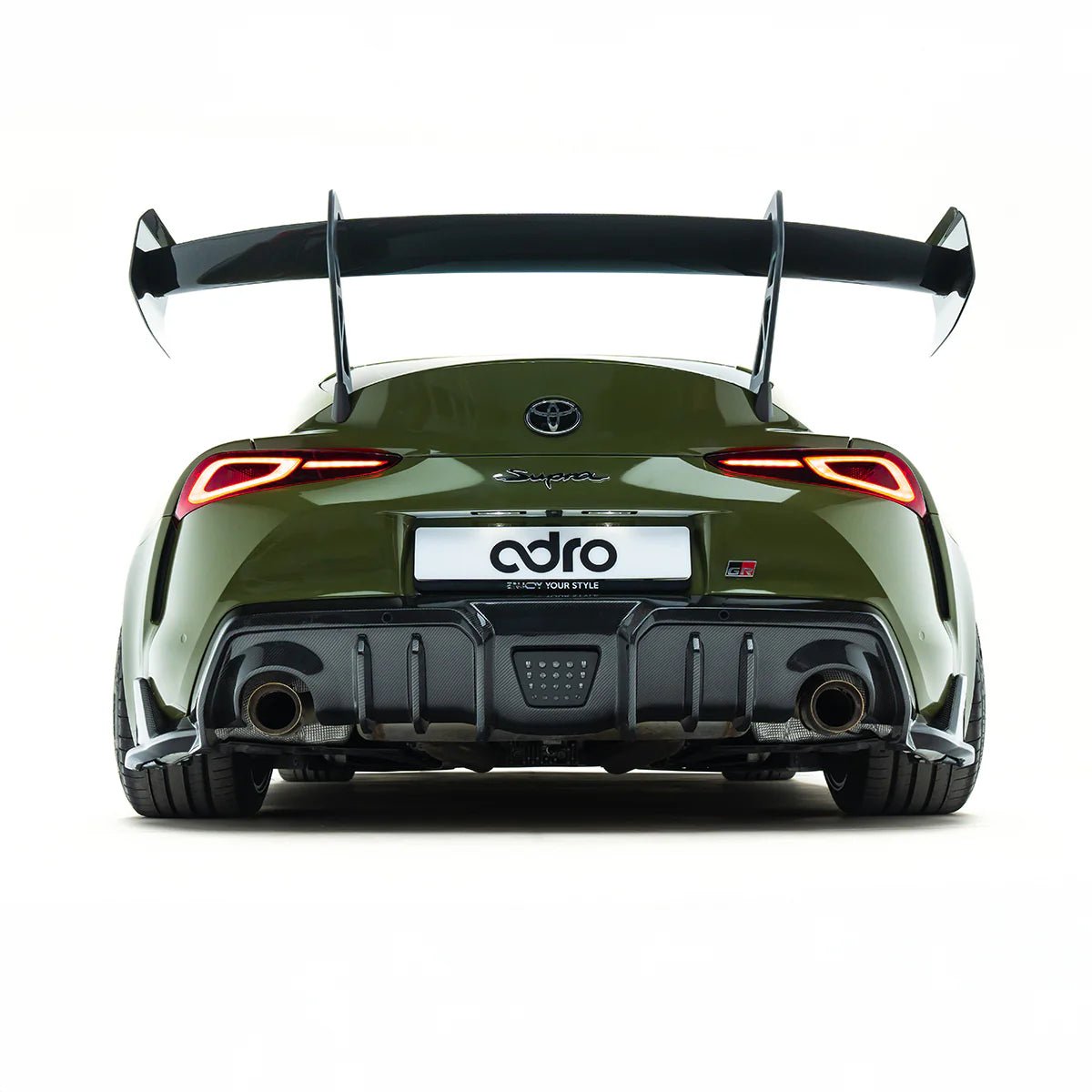 Adro A18A20-1504 Toyota GR Supra MK5 Pre-Preg Carbon Fibre AT-P1 Swan Neck Rear Wing (2019+)