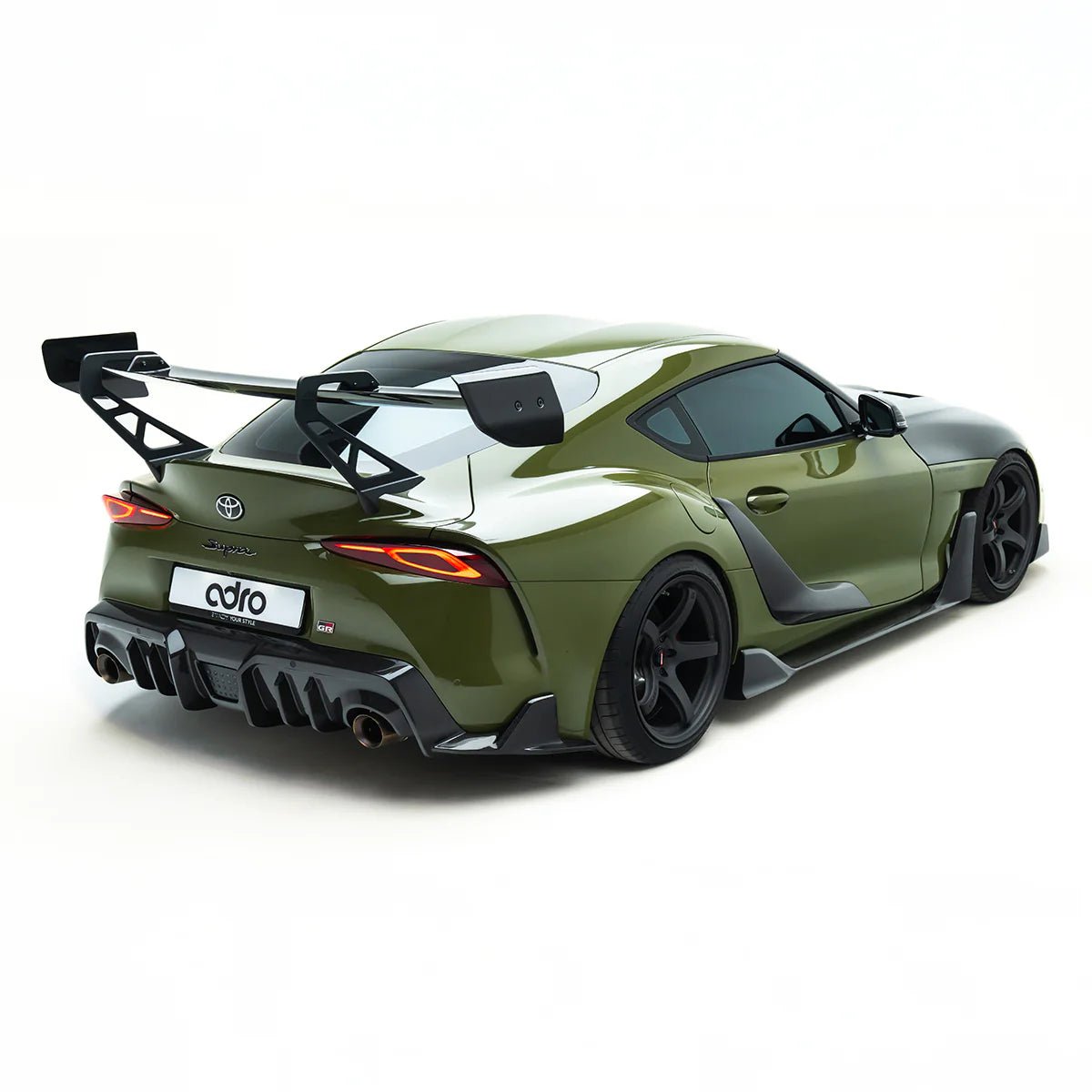 Adro A18A20-1504 Toyota GR Supra MK5 Pre-Preg Carbon Fibre AT-P1 Swan Neck Rear Wing (2019+)