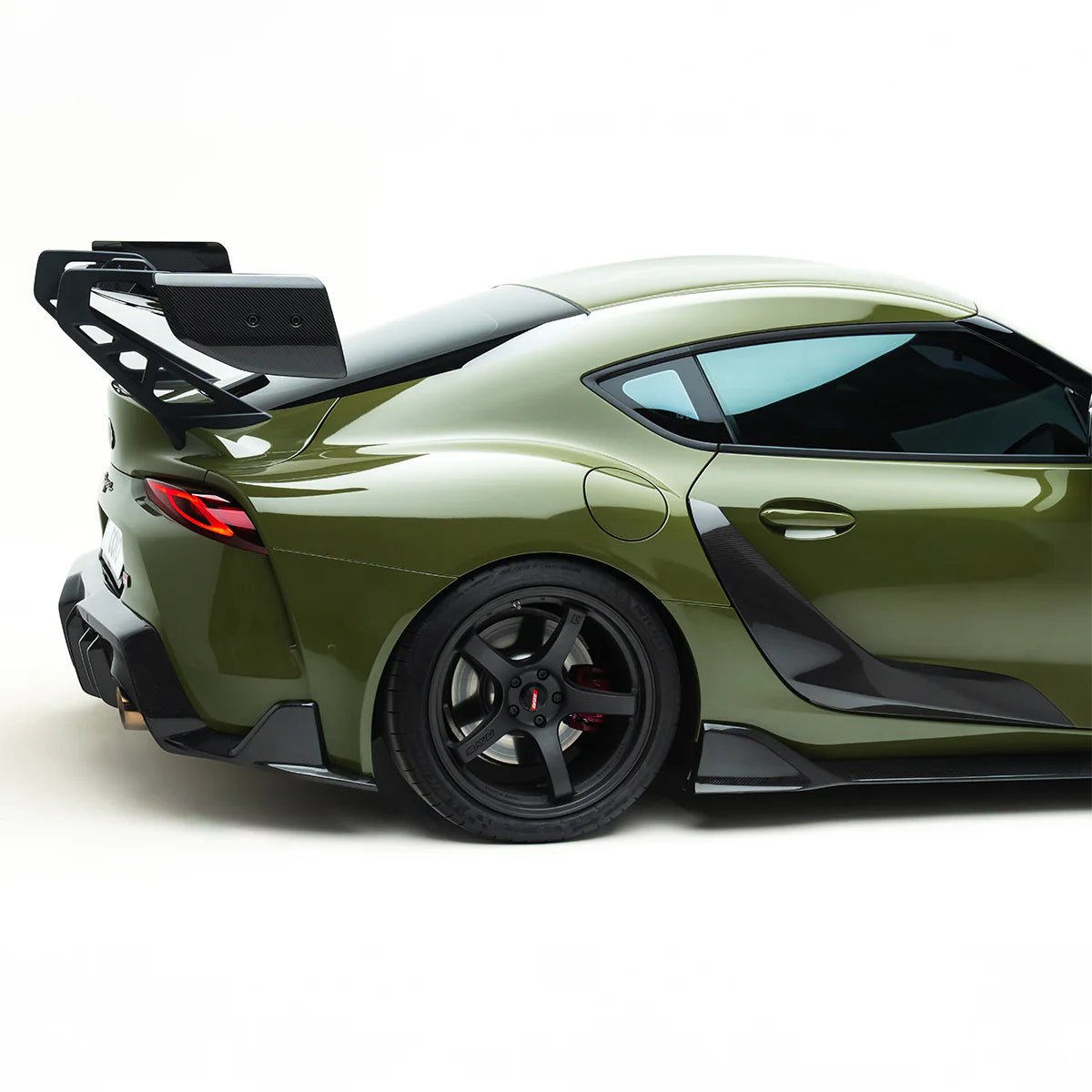 Adro A18A20-1504 Toyota GR Supra MK5 Pre-Preg Carbon Fibre AT-P1 Swan Neck Rear Wing (2019+)