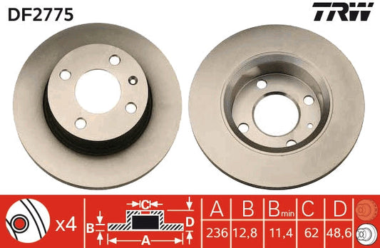 TRW MOTO DF2775 Brake Disc