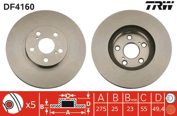 TRW MOTO DF4160 Brake Disc