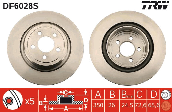 TRW MOTO DF6028S Brake Disc