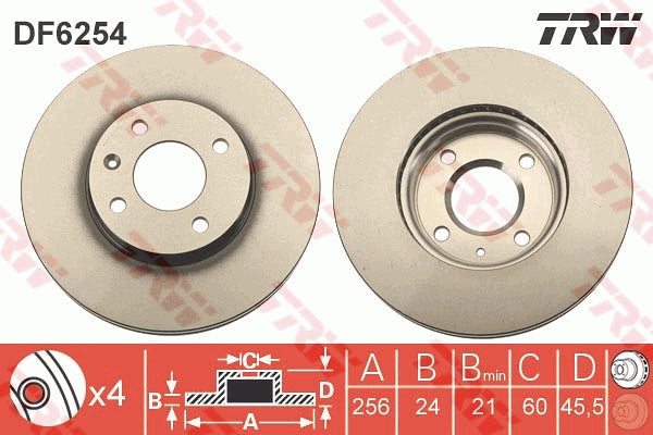 TRW MOTO DF6254 Brake Disc