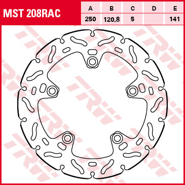 TRW MOTO MST208RAC Brake Disc
