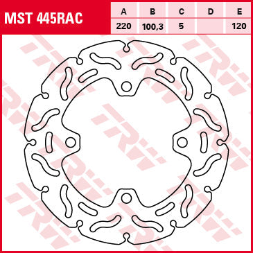 TRW MOTO MST445RAC Brake Disc
