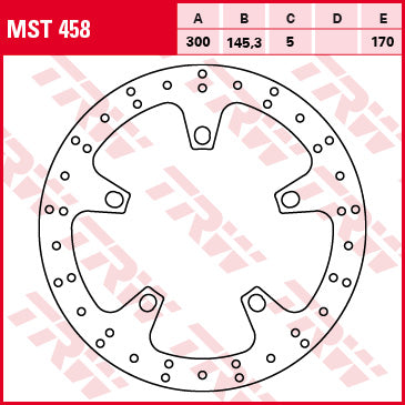 TRW MOTO MST458 Brake Disc