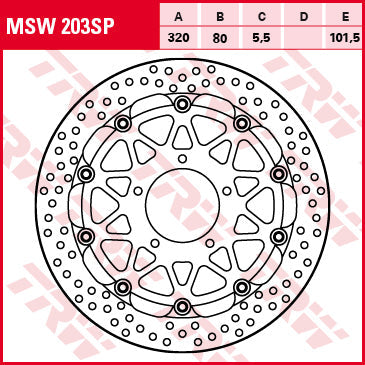 TRW MOTO MSW203SP Brake Disc