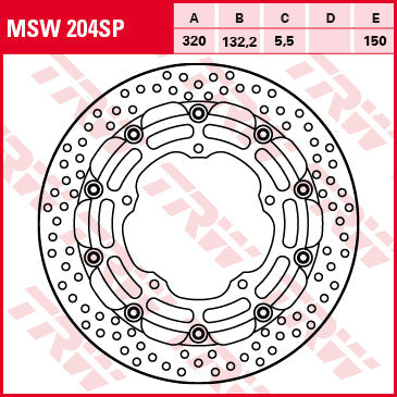 TRW MOTO MSW204SP Brake Disc
