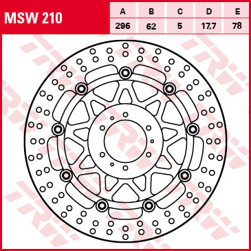TRW MOTO MSW210 Brake Disc