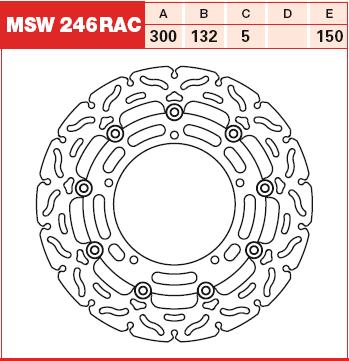 TRW MOTO MSW246RAC Brake Disc