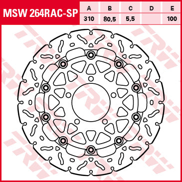 TRW MOTO MSW264RAC-SP Brake Disc