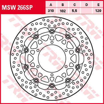TRW MOTO MSW266SP Brake Disc