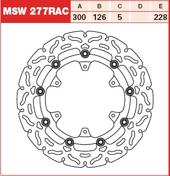 TRW MOTO MSW277RAC Brake Disc