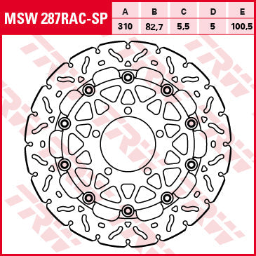 TRW MOTO MSW287RAC-SP Brake Disc